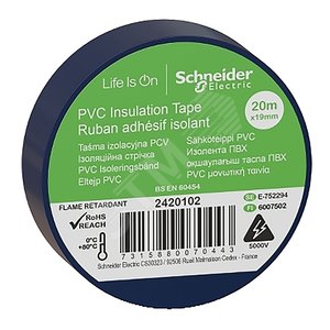 ИЗОЛЕНТА ПВХ 19мм Х 20м СИНЯЯ - Schneider Electric