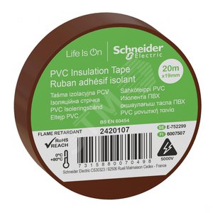ИЗОЛЕНТА ПВХ 19мм Х 20м КОРИЧНЕВАЯ (IMT38207) - Schneider Electric