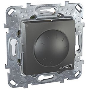 Unica TOP Графит Светорегулятор поворотно-нажимной (диммер) 40-1000Вт | MGU5.512.12ZD | Schneider Electric - фото 4