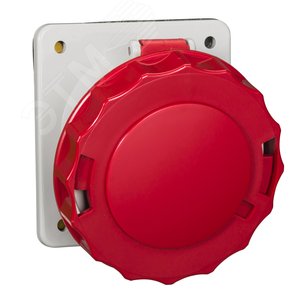 Розетка скрытая угловая 63А 3P+E IP67 380В винтовые зажимы - фото 3