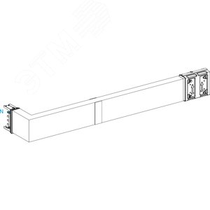 CANALIS KSA УГЛОВАЯ СЕКЦИЯ НАПРАВО 400А (700-1200)x250 ИЗМЕНЯЕМАЯ А+ БАРЬЕР (KSA400DLR42F) - Schneider Electric