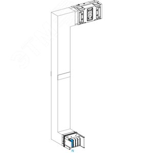 CANALIS KSA РАЗВЕТВЛЕННАЯ УГЛОВАЯ СЕКЦИЯ 630 А 300x(700-1200)x300 ИЗМ.В+ БАРЬЕР - Schneider Electric