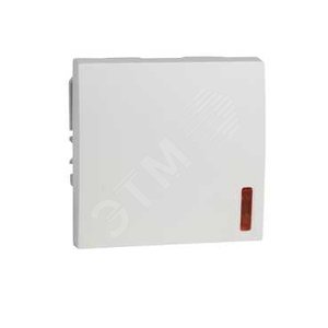 Выключатель без фиксации с индикатором 10А антибактериальный (ALB47072) - Schneider Electric