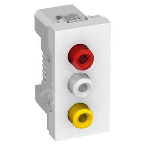 РОЗЕТКА 3 Х RCA БЕЛАЯ - Schneider Electric