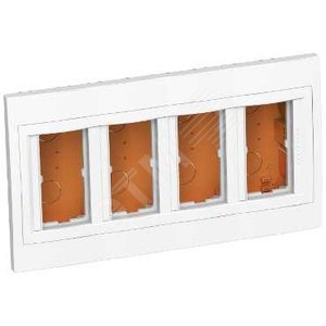 Коробка скрытый монтаж 4х2 вертикальная с рамкой антибактериальная - Schneider Electric