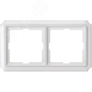 Antik Рамка 2 поста термопласт белая (MTN483219) 2
