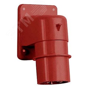 Вилка силовая 16А 3P+E IP44 380В скрытая установка 4