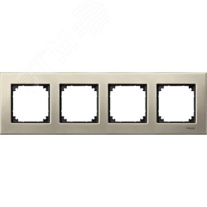 Рамка 4 поста металлическая титан (MTN403405) - Schneider Electric