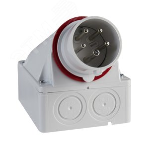 Вилка настенная винтовая 16А 3P+E IP44 380В - фото 2