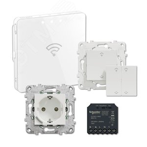 WISER Набор Комфорт IP-шлюз, SmartPlugx2, Модуль вык-ля, датчики,WiFi,ZigBee - Schneider Electric