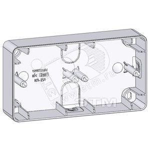 W59 Коробка-Переходник двойная бежевая - Schneider Electric