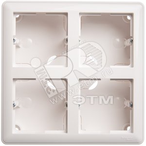 Wessen 59 Белый Коробка 4-ая подъемная для наружного монтажа с рамкой | KP-452-18 | Schneider Electric - Schneider Electric