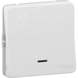 Mureva Styl Белый Переключатель с подсветкой, IP55 | MUR39024 | Schneider Electric 2