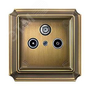 ЦЕНТР.ПЛАТА TV/FM Х2 Х3, АНТИЧНАЯ ЛАТУНЬ | MTN294143 | Schneider Electric 9