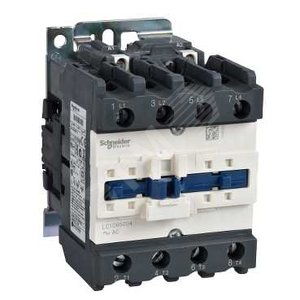 КОНТАКТОР D 4Р (4 НО), AC1 125 A, 48V DС, ЗАЖИМ ПОД ВИНТ | LP1D80004ED | Schneider Electric
