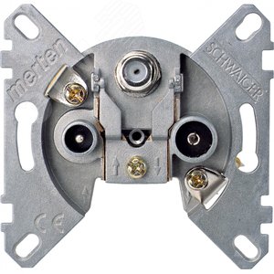 Merten Механизм тройной телевизионной розетки TV/FM оконечный (MTN466097)