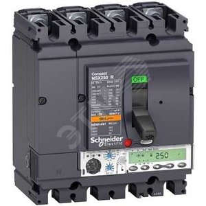 4П АВТОМ.ВЫКЛ. M6.2E 100A NSX250R(200кА при 415В, 45кА при 690B) | LV433525 | Schneider Electric