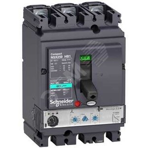 3П АВТОМ.ВЫКЛ. MIC2.2M 150A NSX250HB1 (75кА при 690B) | LV433546 | Schneider Electric