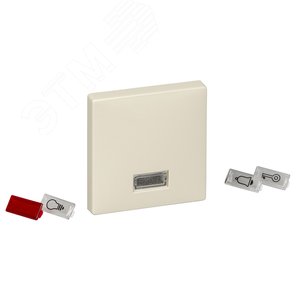 Клавиша бежевая с прямоугольным окошком для символа (MTN411844) - фото 3
