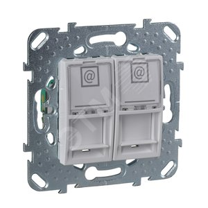 Unica Белый Розетка комп(RJ45) 2-ая кат.5е с полем для надписи | MGU5.2020.18ZD | Schneider Electric - Schneider Electric