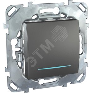 UNICAtop Перекл-ль 1-кл с индик.в рамку (граф) - Schneider Electric