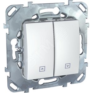UNICA Выкл-ль д/жалюзи нажимн.в рам.PV - Schneider Electric
