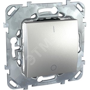 Unica TOP Алюминий Выключатель 1-клавишный 2P 16A | MGU5.262.30ZD | Schneider Electric - Schneider Electric