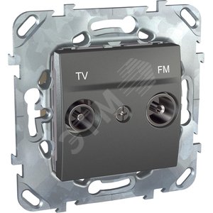 UNICA Розетка TV/FM окон.в рамку ( черн) - Schneider Electric