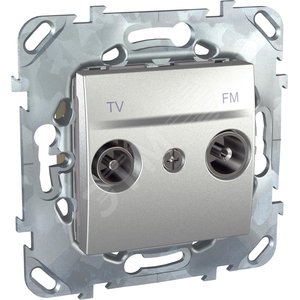 Unica TOP Алюминий Розетка TV-FM оконечная | MGU5.452.30ZD | Schneider Electric - Schneider Electric