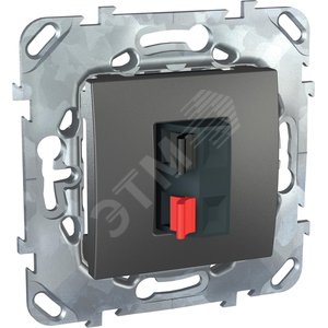 Unica TOP Графит Аудиорозетка 1-ая | MGU5.486.12ZD | Schneider Electric - Schneider Electric