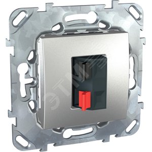 Unica TOP Алюминий Аудиорозетка 1-ая | MGU5.486.30ZD | Schneider Electric - Schneider Electric