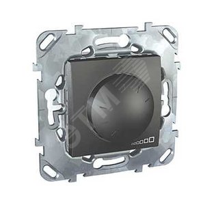 Unica TOP Графит Светорегулятор поворотный (диммер) 230V, 400Вт | MGU5.511.12ZD | Schneider Electric - Schneider Electric