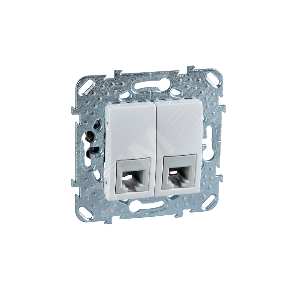 UNICA Розетка телеф 2хRJ11 в рамку PV - Schneider Electric