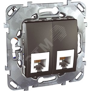 Розетка телефонная 2хRJ12 6 контактов - Schneider Electric