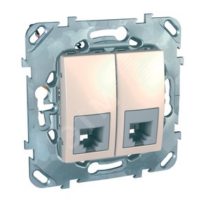 Розетка телефонная 2хRJ12 6 контактов бежевый - Schneider Electric