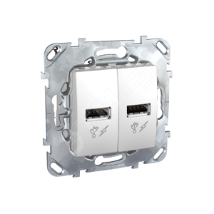 UNICA Зарядное устройство USB 2.0 белый (MGU5.928.18ZD) - Schneider Electric
