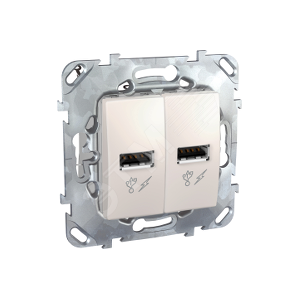 UNICA Зарядное устройство USB 2.0 бежевый (MGU5.928.25ZD) - Schneider Electric