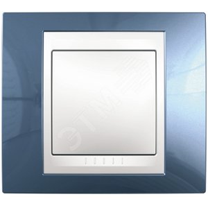 Unica Хамелеон Голубой лед/Белый Рамка 1-ая | MGU6.002.854 | Schneider Electric - Schneider Electric