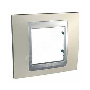 Unica TOP Опал/Алюминий Рамка 1-ая | MGU66.002.095 | Schneider Electric - Schneider Electric