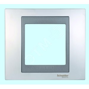 Unica TOP Хром матовый/Графит Рамка 1-ая | MGU66.002.238 | Schneider Electric - Schneider Electric