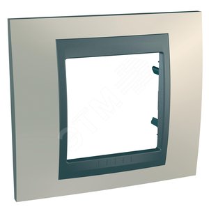 Unica TOP Опал/Графит Рамка 1-ая | MGU66.002.295 | Schneider Electric - Schneider Electric