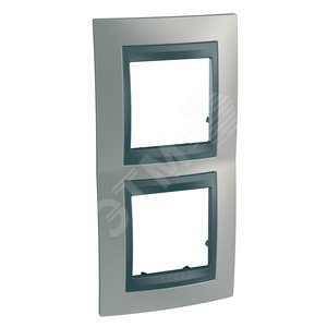 Unica TOP Никель/Графит Рамка 2-ая вертикальная | MGU66.004V.239 | Schneider Electric - Schneider Electric