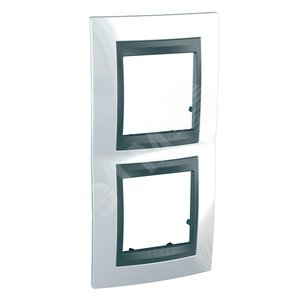 Unica TOP Нордик/Графит Рамка 2-ая вертикальная | MGU66.004V.292 | Schneider Electric - Schneider Electric