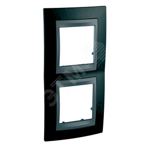 Unica TOP Родий/Графит Рамка 2-ая вертикальная | MGU66.004V.293 | Schneider Electric - Schneider Electric