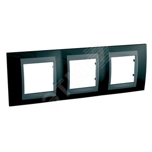 Unica TOP Родий/Графит Рамка 3-ая | MGU66.006.293 | Schneider Electric - Schneider Electric