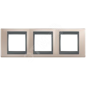 Unica TOP Оникс/Графит Рамка 3-ая | MGU66.006.296 | Schneider Electric - Schneider Electric