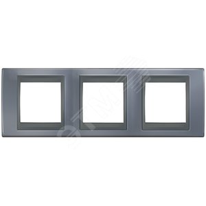 Unica TOP Грэй/Графит Рамка 3-ая | MGU66.006.297 | Schneider Electric - Schneider Electric