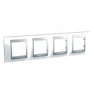 Unica TOP Нордик/Алюминий Рамка 4-ая | MGU66.008.092 | Schneider Electric - Schneider Electric