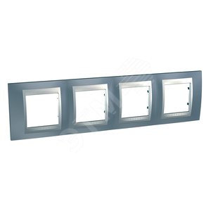 Unica TOP Грэй/Алюминий Рамка 4-ая | MGU66.008.097 | Schneider Electric - Schneider Electric