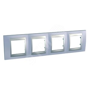 Unica TOP Берилл/Алюминий Рамка 4-ая | MGU66.008.098 | Schneider Electric - Schneider Electric